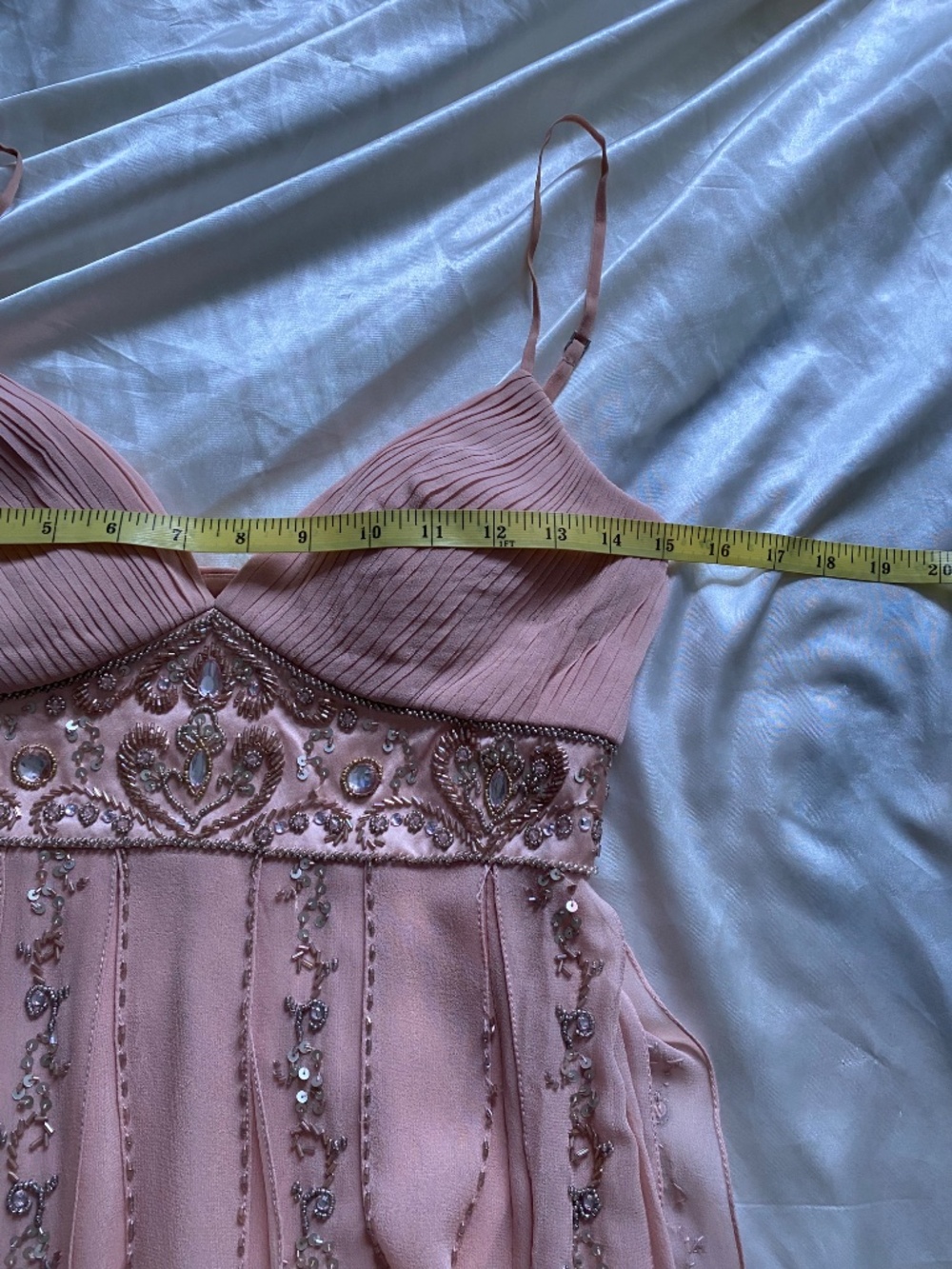 Rare Vintage y2k Sue Wong Pink Silk Beaded Flapper Party Dress Size 2 *read* - Picture 5 of 12